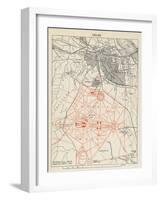 Map of Lutyens' projected Imperial Delhi, 1910-12-null-Framed Giclee Print