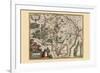 Map of Luxembourg-Pieter Van der Keere-Framed Premium Giclee Print