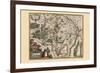 Map of Luxembourg-Pieter Van der Keere-Framed Premium Giclee Print