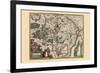 Map of Luxembourg-Pieter Van der Keere-Framed Premium Giclee Print