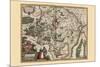 Map of Luxembourg-Pieter Van der Keere-Mounted Premium Giclee Print