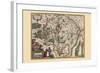 Map of Luxembourg-Pieter Van der Keere-Framed Art Print