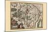 Map of Luxembourg-Pieter Van der Keere-Mounted Art Print