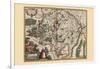 Map of Luxembourg-Pieter Van der Keere-Framed Art Print