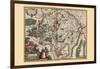 Map of Luxembourg-Pieter Van der Keere-Framed Art Print