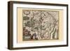 Map of Luxembourg-Pieter Van der Keere-Framed Art Print