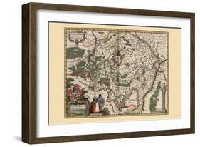 Map of Luxembourg-Pieter Van der Keere-Framed Art Print