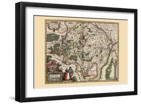 Map of Luxembourg-Pieter Van der Keere-Framed Art Print