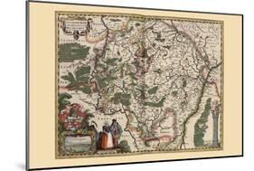 Map of Luxembourg-Pieter Van der Keere-Mounted Art Print