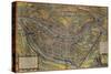 Map of Lyon, France, from Civitates Orbis Terrarum-null-Stretched Canvas