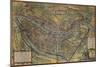 Map of Lyon, France, from Civitates Orbis Terrarum-null-Mounted Giclee Print