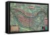 Map of Lyon, from Civitates Orbis Terrarum by Georg Braun-Joris Hoefnagel-Framed Stretched Canvas