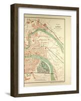 Map of Lyon-null-Framed Giclee Print