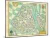 Map of Maastricht, from 'Civitates Orbis Terrarum' by Georg Braun-Joris Hoefnagel-Mounted Giclee Print