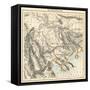 Map of Macedonia, 1870s-null-Framed Stretched Canvas