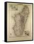 Map of Madagascar and Comoros 1896-null-Framed Stretched Canvas