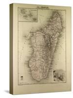 Map of Madagascar and Comoros 1896-null-Stretched Canvas