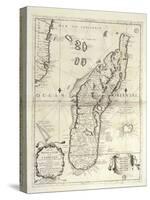 Map of Madagascar Island-Vincenzo Coronelli-Stretched Canvas