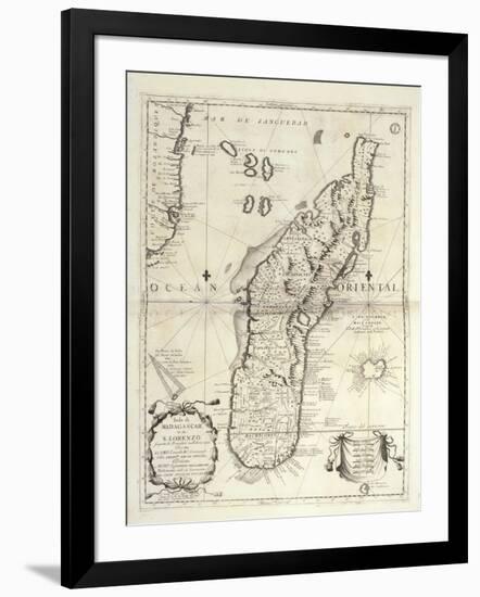 Map of Madagascar Island-Vincenzo Coronelli-Framed Giclee Print