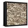 Map of Madrid-F. de Witt-Framed Stretched Canvas
