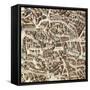 Map of Madrid-F. de Witt-Framed Stretched Canvas