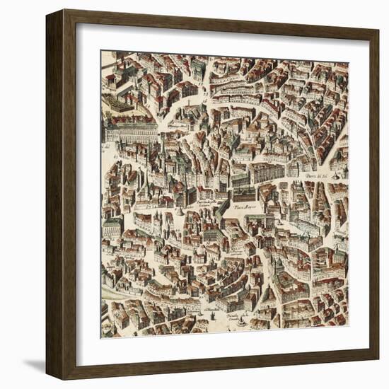 Map of Madrid-F. de Witt-Framed Art Print