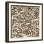 Map of Madrid-F. de Witt-Framed Art Print