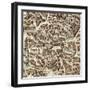 Map of Madrid-F. de Witt-Framed Art Print