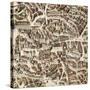 Map of Madrid-F. de Witt-Stretched Canvas