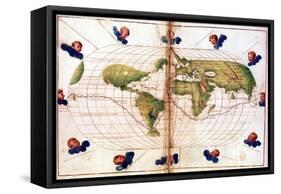 Map of Magellan's Round the World Voyage, 1519-1521-null-Framed Stretched Canvas