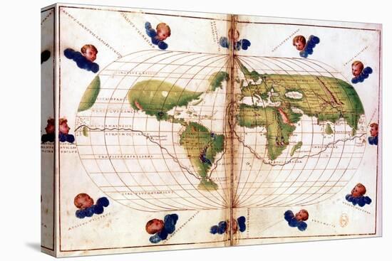 Map of Magellan's Round the World Voyage, 1519-1521-null-Stretched Canvas