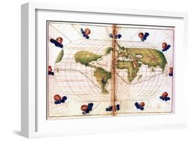 Map of Magellan's Round the World Voyage, 1519-1521-null-Framed Giclee Print