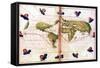 Map of Magellan's Round the World Voyage, 1519-1521-null-Framed Stretched Canvas