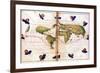 Map of Magellan's Round the World Voyage, 1519-1521-null-Framed Giclee Print