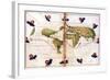 Map of Magellan's Round the World Voyage, 1519-1521-null-Framed Giclee Print