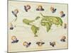 Map of Magellan's Voyage around the World, C.1540-Battista Agnese-Mounted Giclee Print