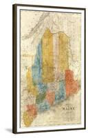 Map of Maine, c.1843-W^ Anson-Framed Art Print