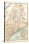 Map of Maine, United States. Inset of Mount Desert Island-Encyclopaedia Britannica-Stretched Canvas