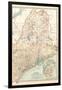 Map of Maine, United States. Inset of Mount Desert Island-Encyclopaedia Britannica-Framed Art Print