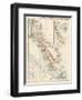 Map of Malay Peninsula, 1870s-null-Framed Giclee Print