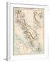 Map of Malay Peninsula, 1870s-null-Framed Giclee Print