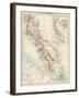 Map of Malay Peninsula, 1870s-null-Framed Giclee Print