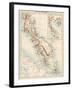 Map of Malay Peninsula, 1870s-null-Framed Giclee Print