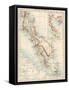 Map of Malay Peninsula, 1870s-null-Framed Stretched Canvas