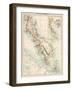 Map of Malay Peninsula, 1870s-null-Framed Giclee Print