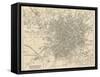 Map of Manchester and Its Environs-J. Bartholomew-Framed Stretched Canvas