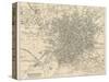 Map of Manchester and Its Environs-J. Bartholomew-Stretched Canvas