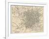 Map of Manchester and Its Environs-J. Bartholomew-Framed Photographic Print