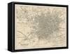 Map of Manchester and Its Environs-J. Bartholomew-Framed Stretched Canvas