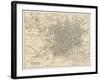 Map of Manchester and Its Environs-J. Bartholomew-Framed Art Print